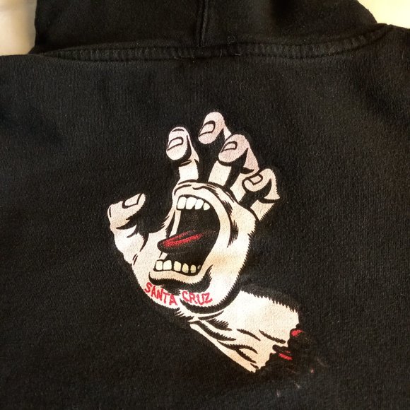 Santa Cruz Hand Skateboard Hoodie Sweatshirt (S) - Picture 4 of 7
